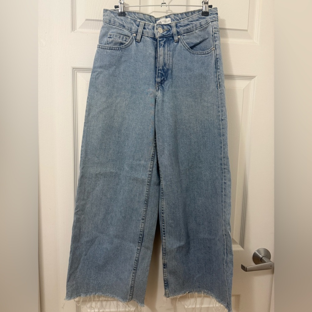 Zara Light Blue Jeans- Wide Leg.